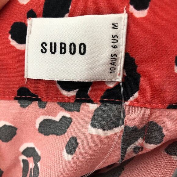 NWT Suboo Zanzibar Animal Print Belted Midi Skirt Beach Pool Resort Casual Sz 6 - Picture 10 of 12